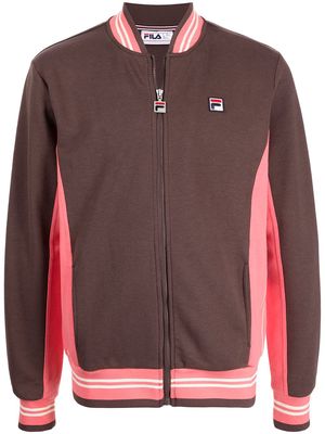 Fila colour-block track jacket - Brown