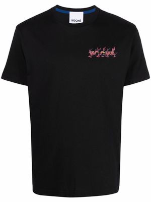 Koché logo-print cotton T-shirt - Black