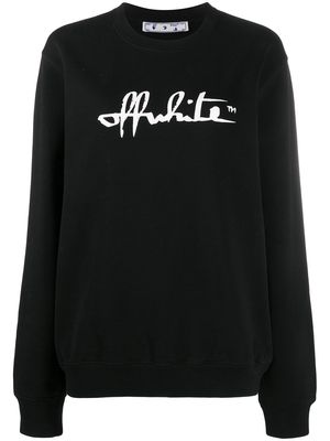 Off-White script logo sweatshirt - Black