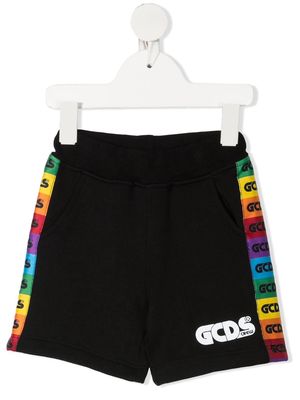 Gcds Kids logo-print track shorts - Black