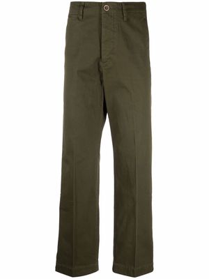 visvim high-waist straight trousers - Green
