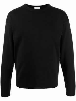 Lemaire round neck long-sleeved jumper - Black