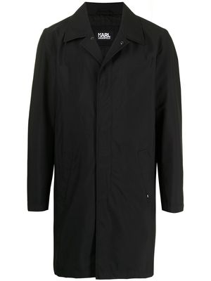 Karl Lagerfeld peak-lapels single-breasted coat - Black