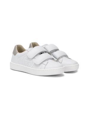 Gucci Kids GG touch strap sneakers - White