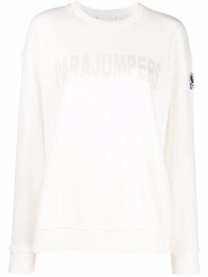 Parajumpers logo-print cotton sweatshirt - White