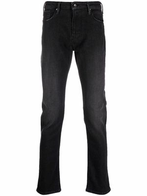 Emporio Armani slim-cut denim jeans - Black