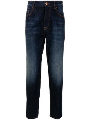 Emporio Armani high-rise slim-fit jeans - Blue