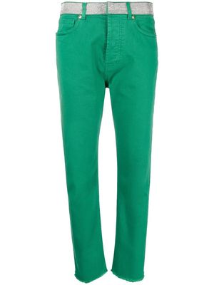 Alexandre Vauthier embellished-band jeans - Green