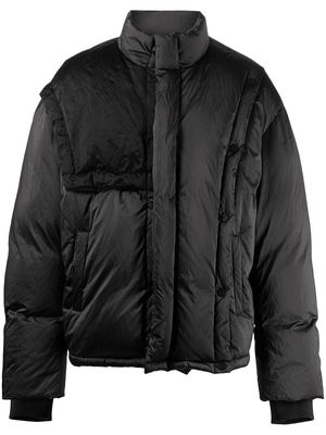 Feng Chen Wang concealed padded coat - Black
