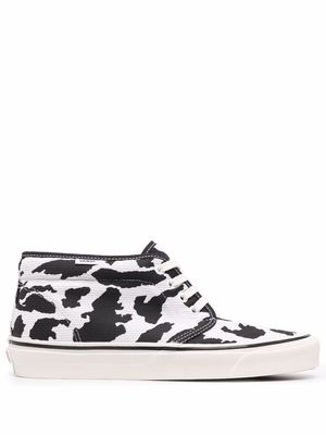 Vans leopard-print mid-top sneakers - White