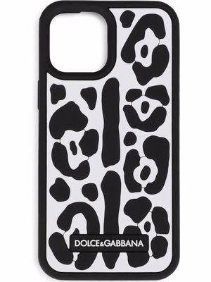 Dolce & Gabbana leopard print iPhone 12 Pro Max case - White
