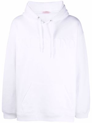 Valentino logo-embossed oversized hoodie - White
