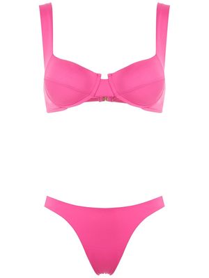 Brigitte high cut leg bikini set - Pink
