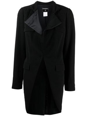 Chanel Pre-Owned 2006 stand-up collar flapped coat - Black