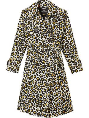 Marc Jacobs leopard-print trench coat - Black