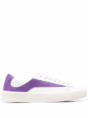 BY FAR panelled lace-up sneakers - White
