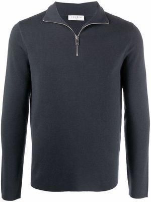 SANDRO half-zip fitted jumper - Grey