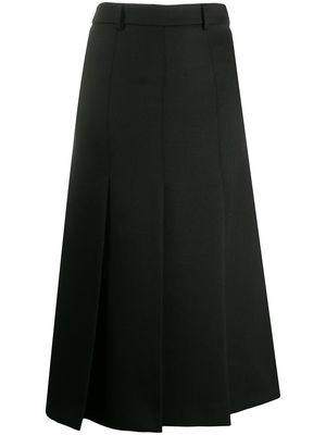 AMI Paris high waist midi skirt - Black