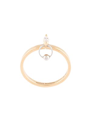 Delfina Delettrez 18kt yellow gold Two in One marquise diamond ring