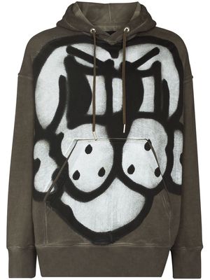 Givenchy x Chito dog spray-effect hoodie - Green