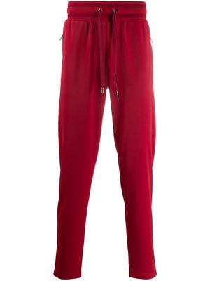 Dolce & Gabbana ribbed waistband track pants - Red
