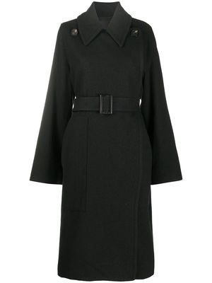 Rick Owens belted military-inspired coat - Black