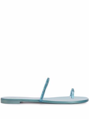 Giuseppe Zanotti Colorful flat sandals - Blue