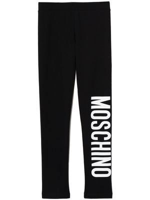 Moschino Kids logo-print leggings - Black