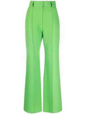 CONCEPTO high-waisted flared leg trousers - Green