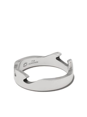 Georg Jensen 18kt white gold Fusion end ring - SILVER COLOR