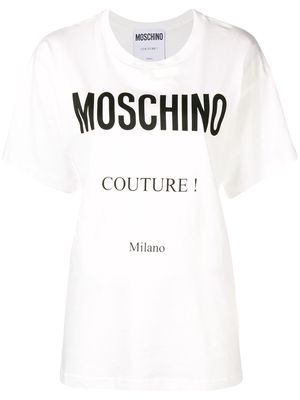 Moschino printed logo T-shirt - White