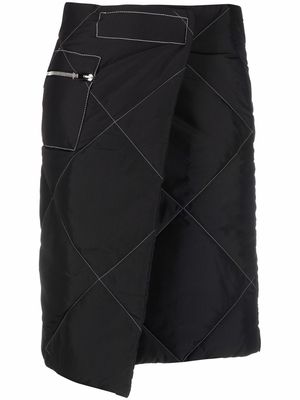 Sunnei quilted wrap skirt - Black