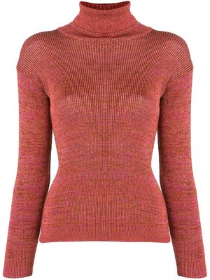 Issey Miyake Pre-Owned 1970's turtleneck jumper - Red