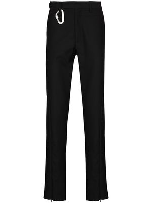 HELIOT EMIL Carabinel wool tailored trousers - Black