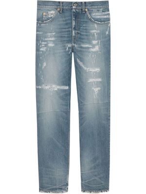 Gucci eco-bleached organic denim jeans - Blue
