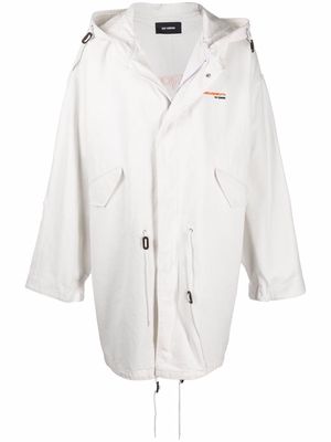 Raf Simons Synchronicity hooded coat - White