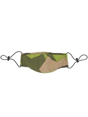 Mostly Heard Rarely Seen camouflage print face mask - Green