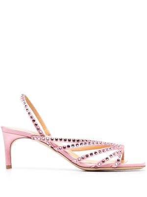 Giannico Aurora studded leather sandals - Pink