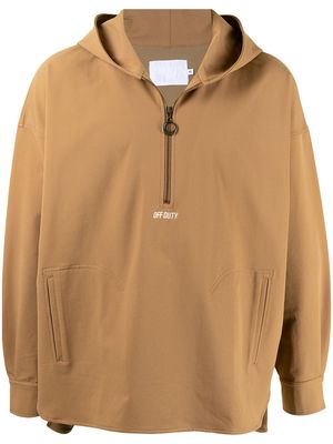 Off Duty kean hooded shirt - Brown