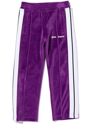 Palm Angels Kids side-stripe track pants - Purple