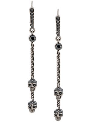 Alexander McQueen chain skull earrings - Silver