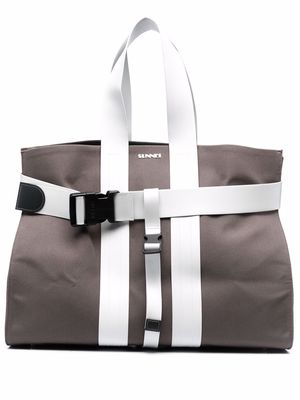 Sunnei buckle-fastened tote bag - Grey