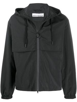 Paco Rabanne drawstring hooded jacket - Black