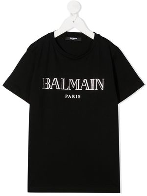Balmain Kids logo-print T-shirt - Black