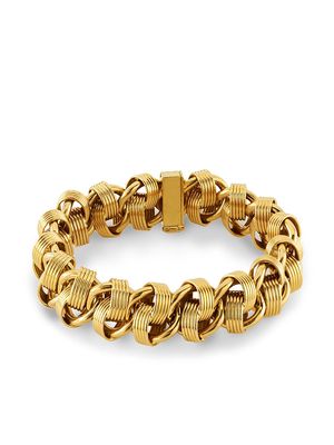 Pragnell Vintage 1980s 18kt yellow gold fancy link bracelet