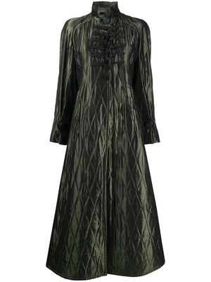 Christian Dior 1990's diamond-quilted coat - Green