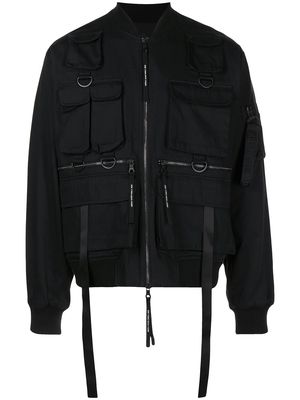 Mostly Heard Rarely Seen multiple-pocket bomber jacket - Black