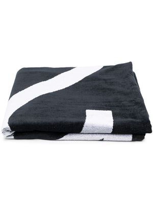 Nº21 Kids logo-print cotton towel - Black