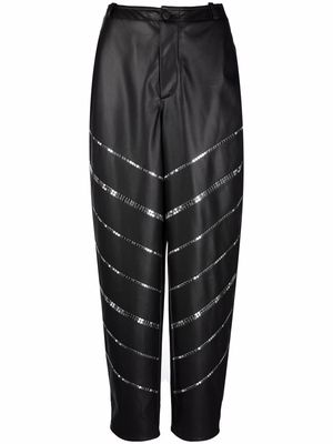 Philosophy Di Lorenzo Serafini stud-embellished tapered trousers - Black