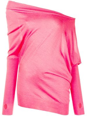 TOM FORD off the shoulder knitted top - Pink